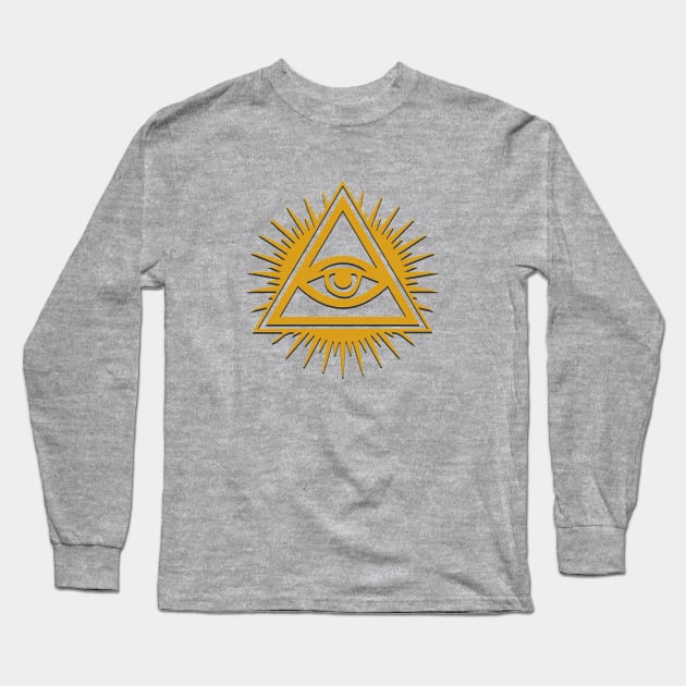 Triangle of Light & All Seeing Eye of Ra Long Sleeve T-Shirt by Whites Designs